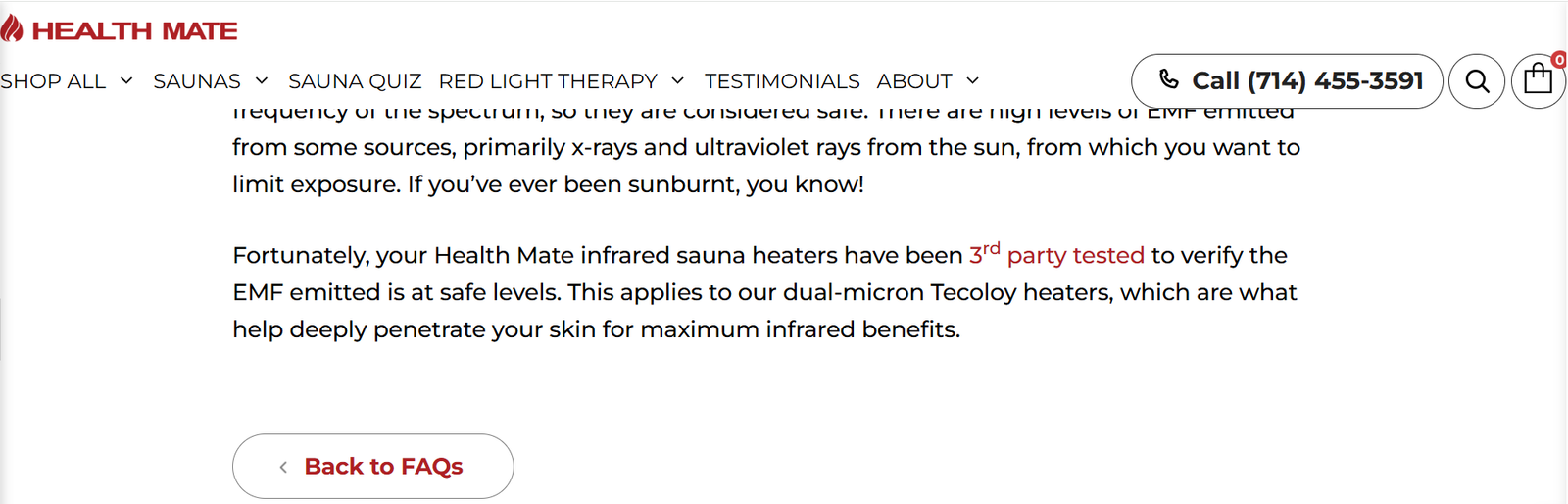 Health Mate EMF report link returning 404 error