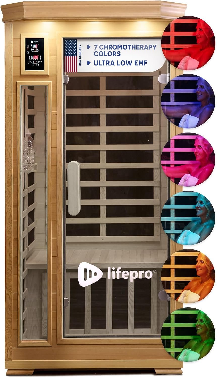Lifepro RejuvaCure Low EMF one-person infrared sauna